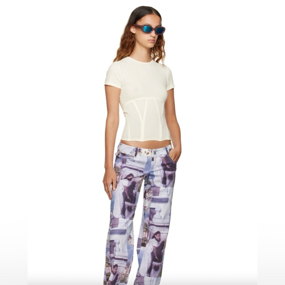 Miaou Off-White Romy Corsetry T-Shirt
